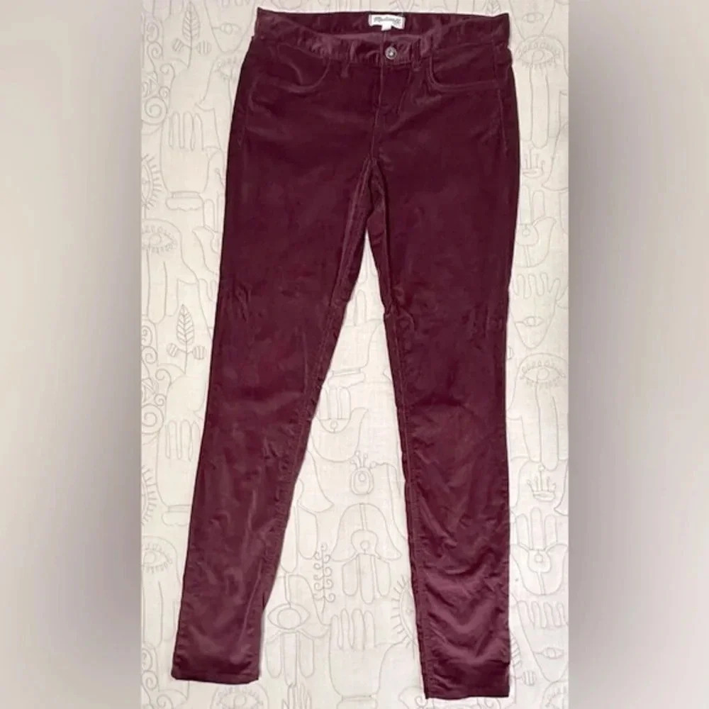 Madewell 29 Skinny Corduroy Garnet Burgundy Jeans